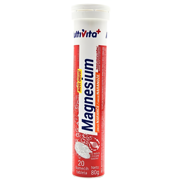 Magnezij šumeće tablete-okus narandže, 20kom, 80g Multivita